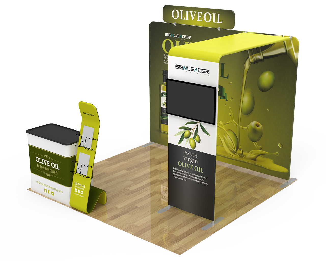 10ft Custom Archy Monitor Trade Show Booth Kit M