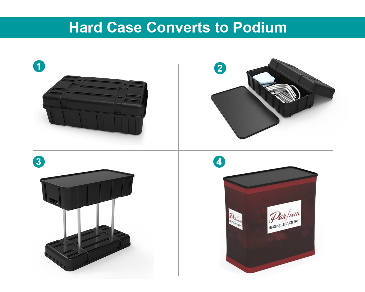 10ft Custom Portable Trade Show Booth Kit B1