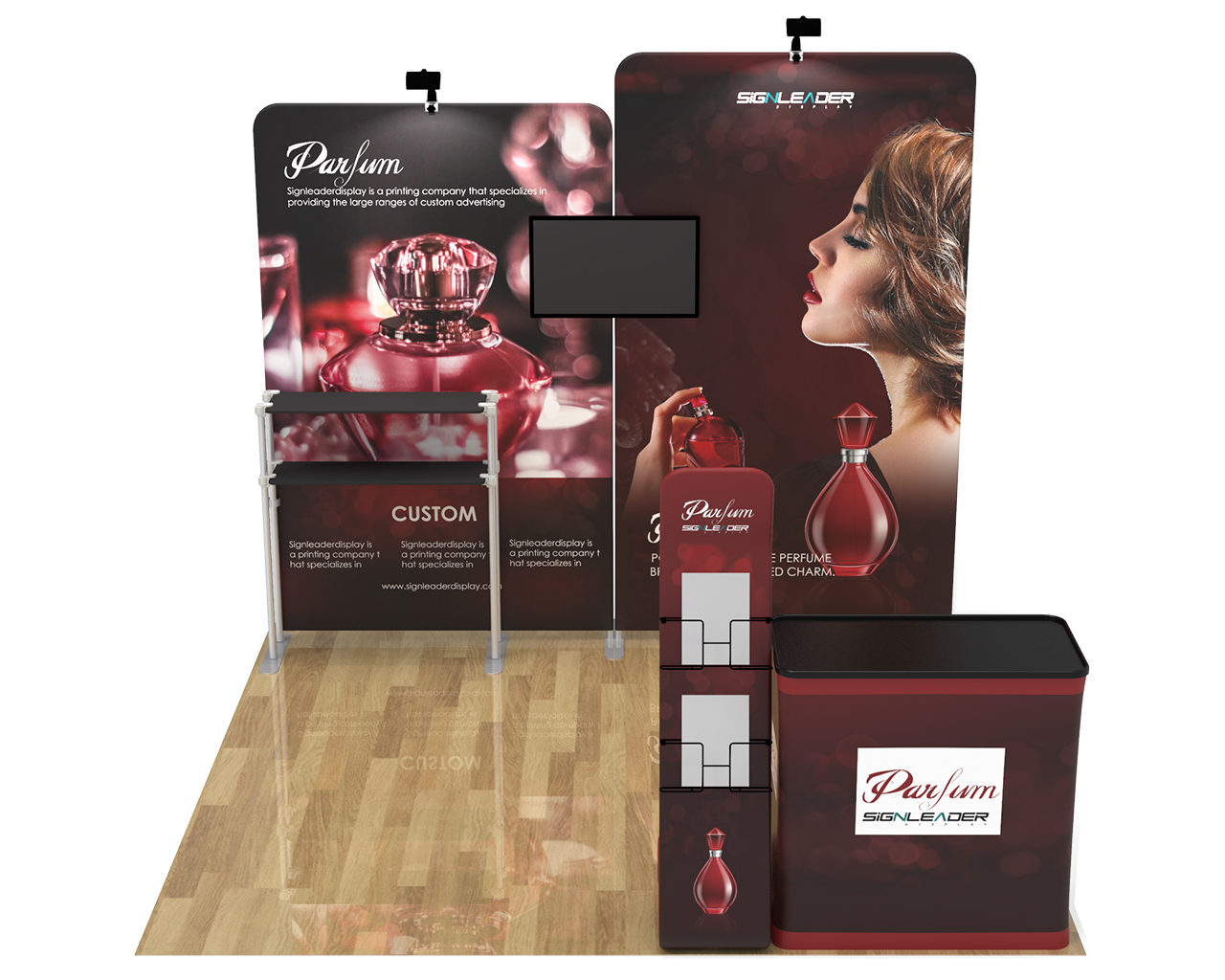 10ft Custom Portable Trade Show Booth Kit B1