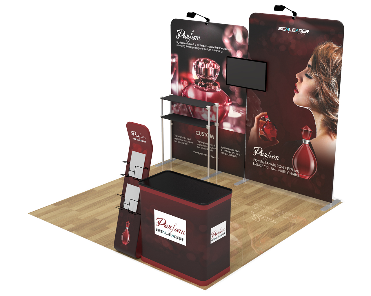 10ft Custom Portable Trade Show Booth Kit B1