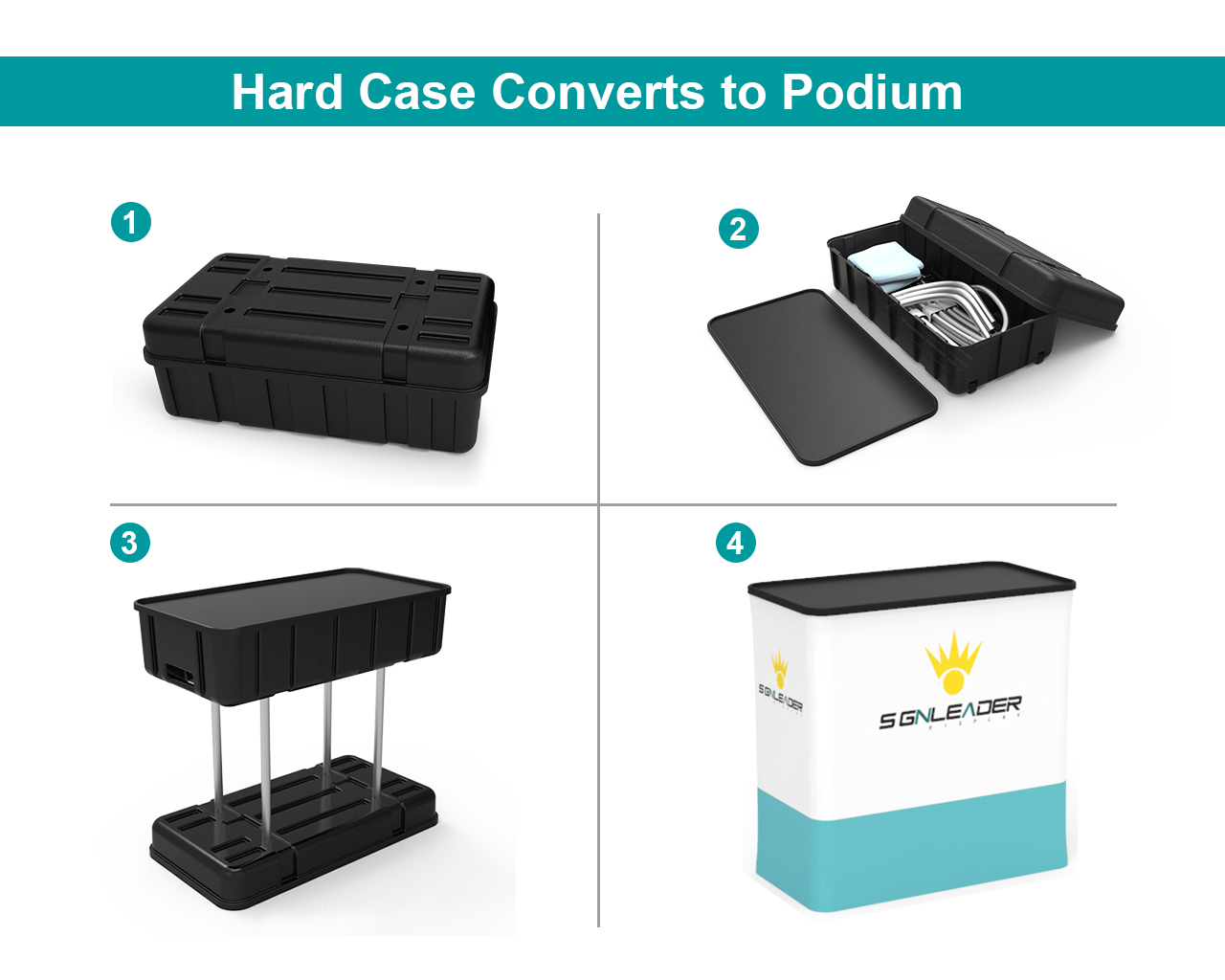 10ft Custom Portable Trade Show Booth Kit C