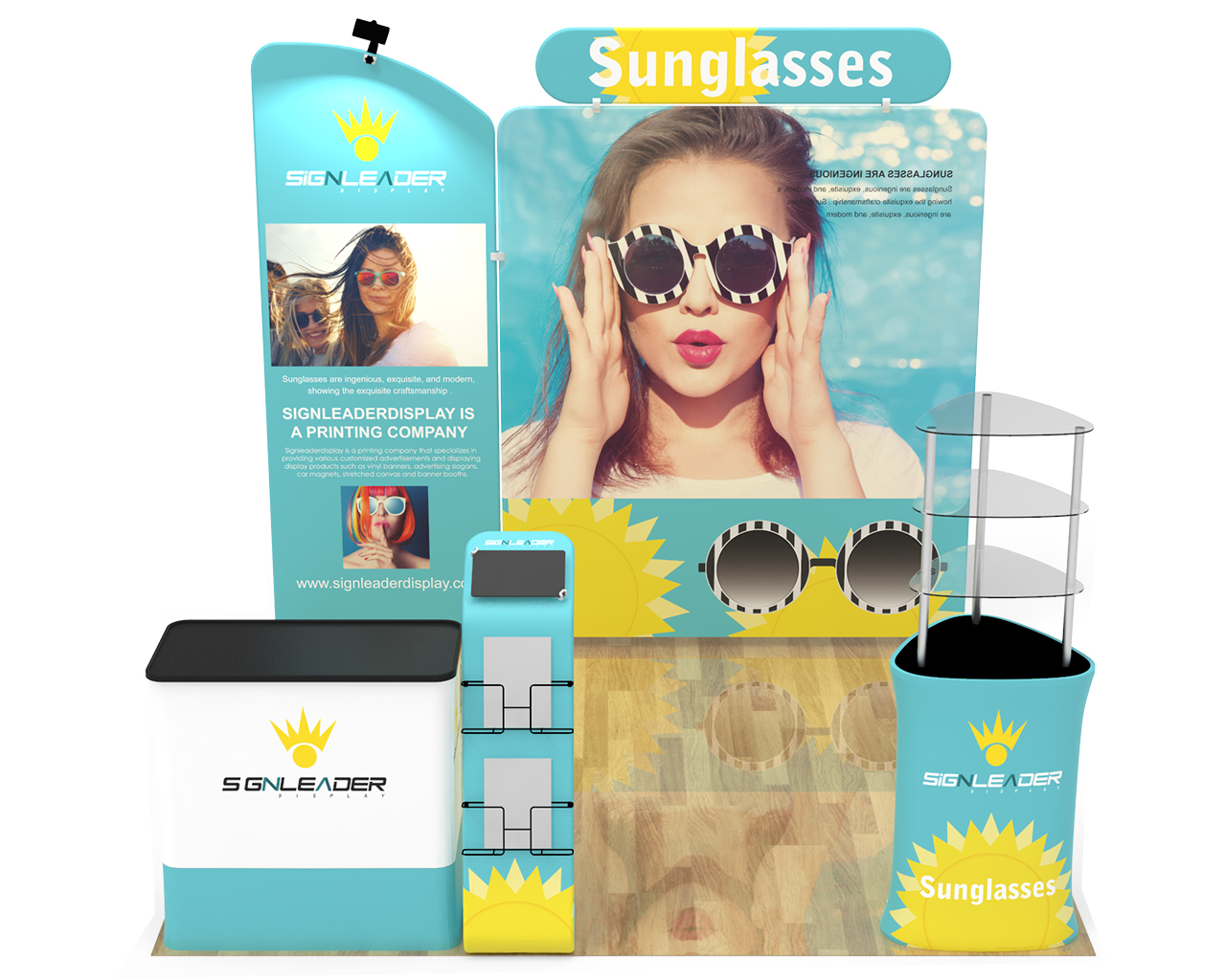 10ft Custom Portable Trade Show Booth Kit C