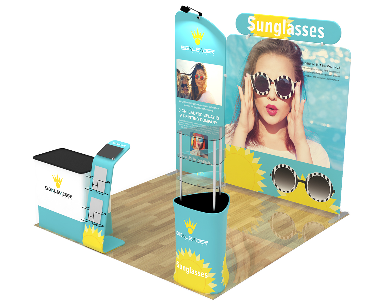 10ft Custom Portable Trade Show Booth Kit C
