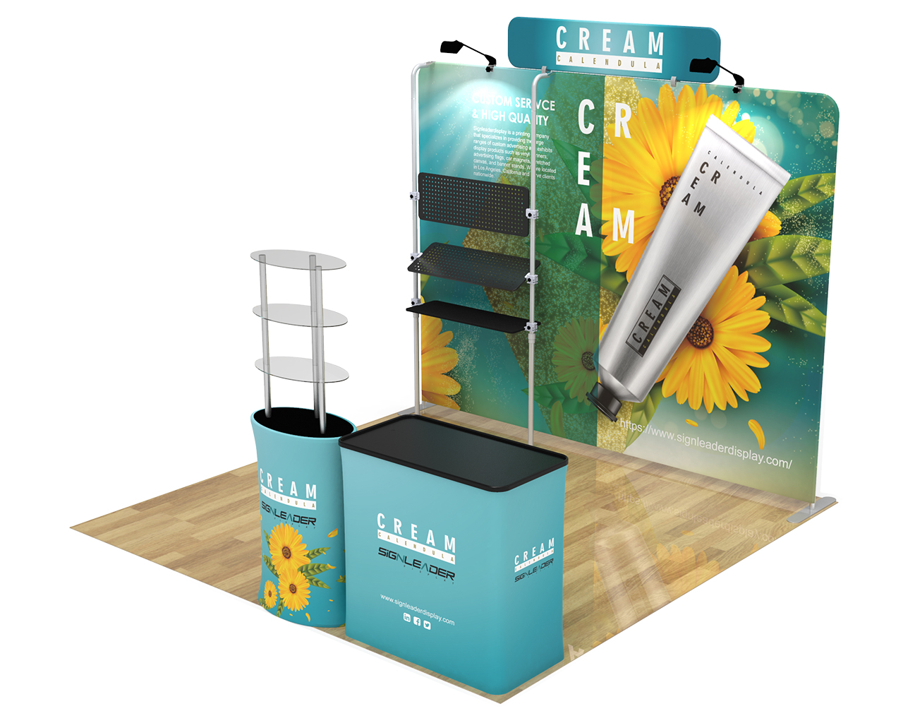 10ft Custom Portable Trade Show Booth Kit D