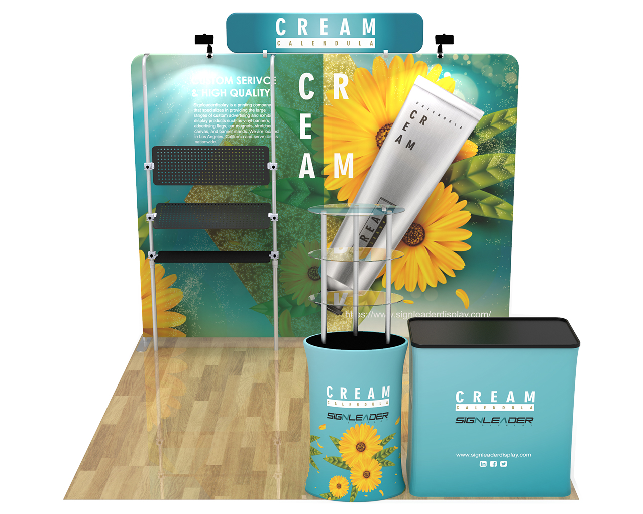 10ft Custom Portable Trade Show Booth Kit D