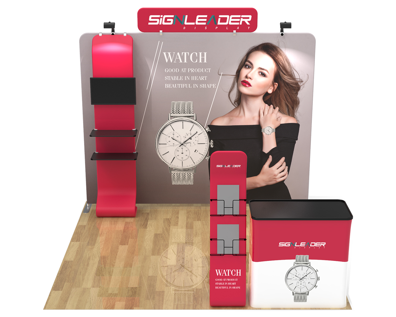 10ft Custom Portable Trade Show Booth Kit F
