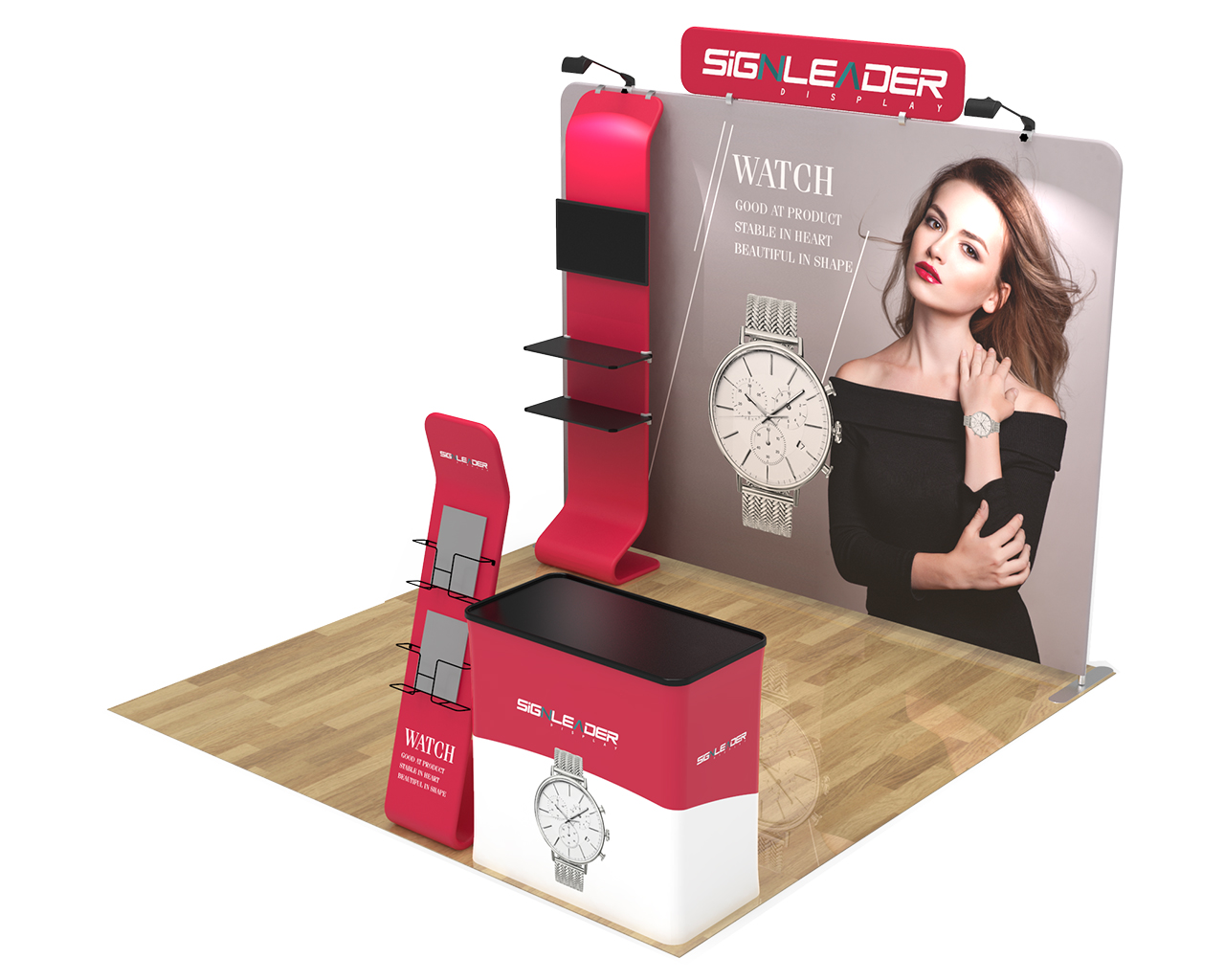 10ft Custom Portable Trade Show Booth Kit F