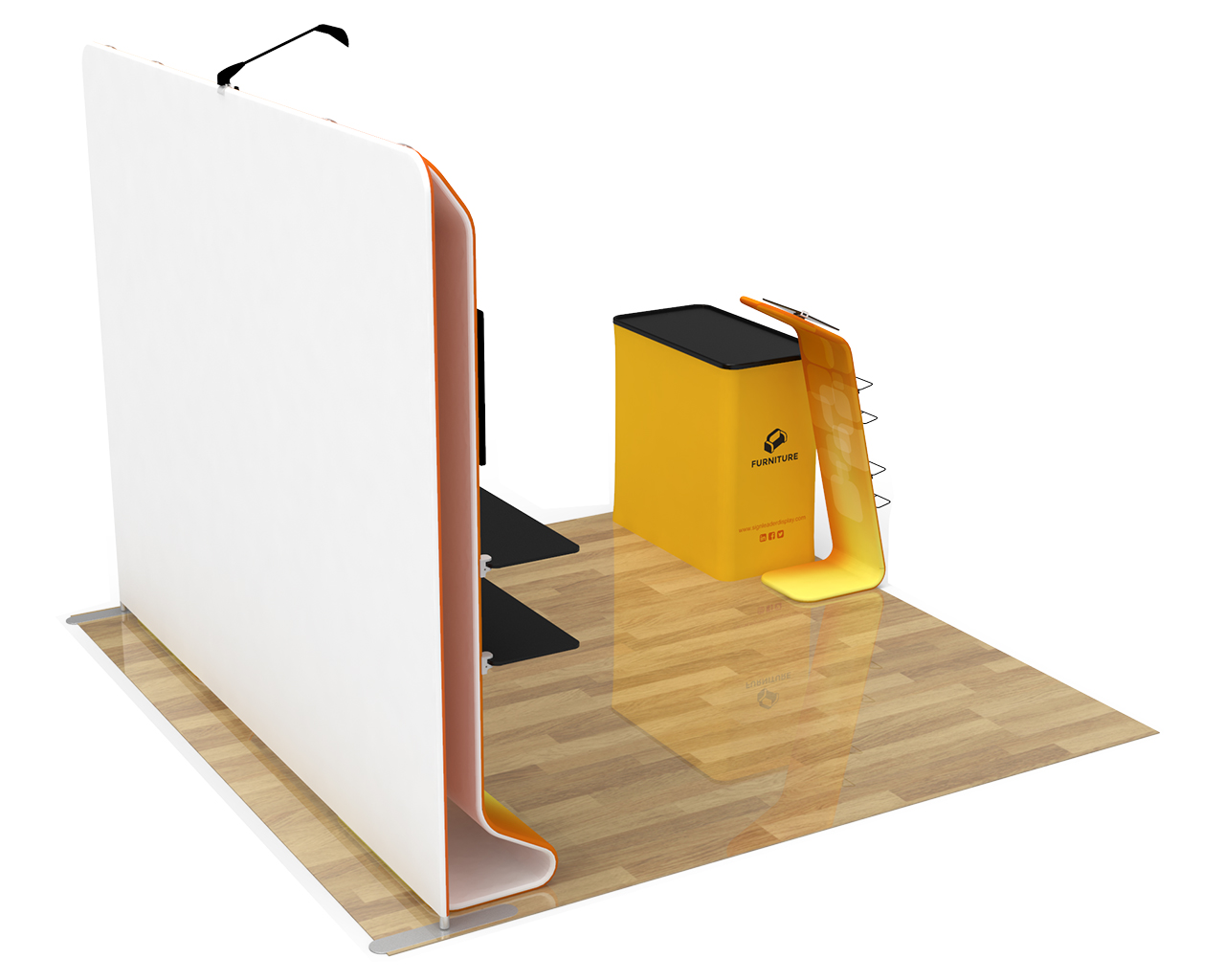 10ft Custom Portable Trade Show Booth Kit G