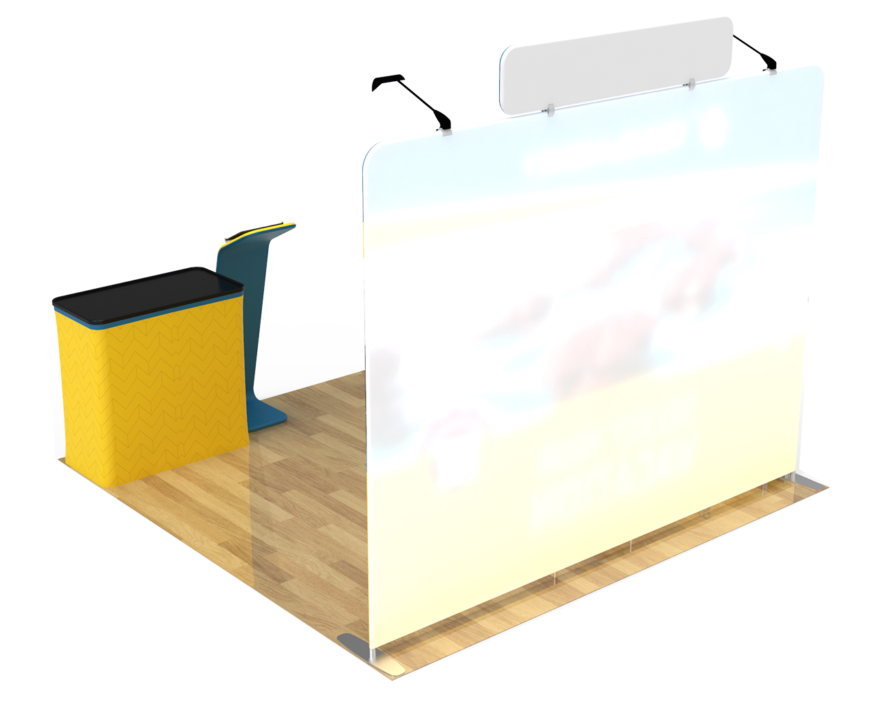 10ft Custom Portable Trade Show Booth Kit V