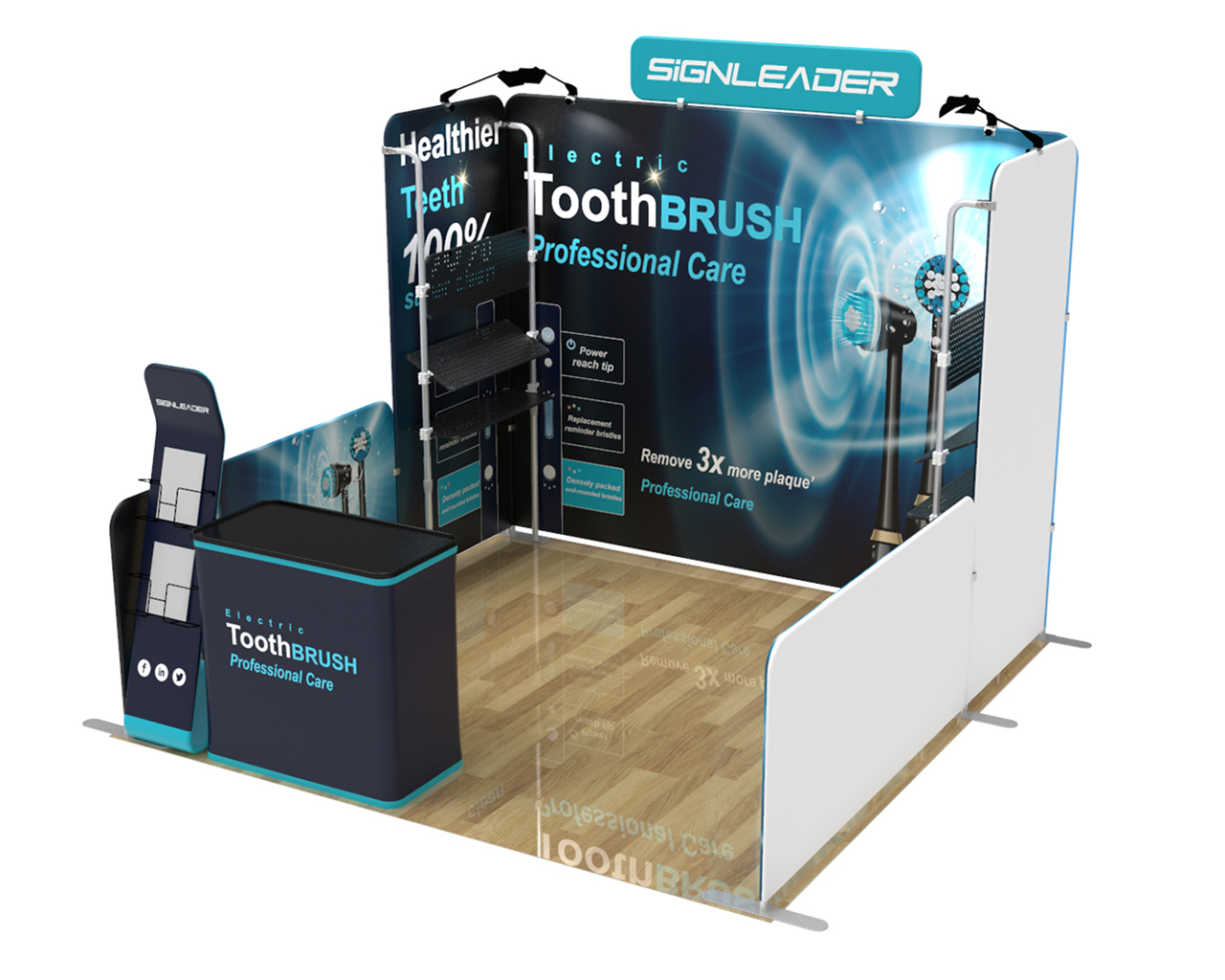 10ft Custom Portable Trade Show Booth Kit Y