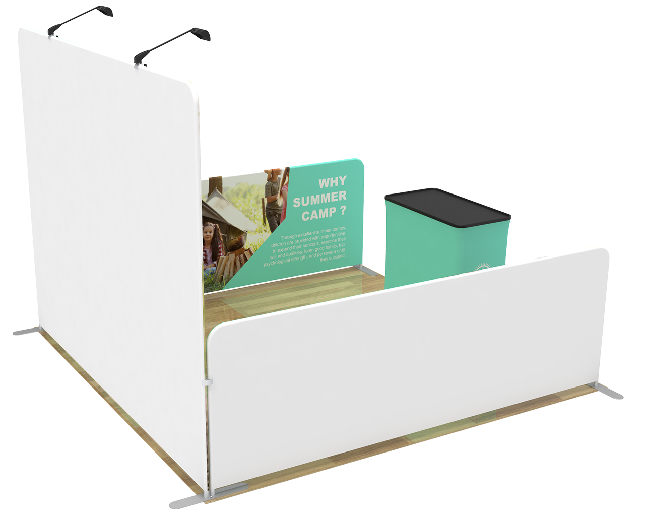 10ft Commercial Portable Custom Trade Show Booth Combo 01