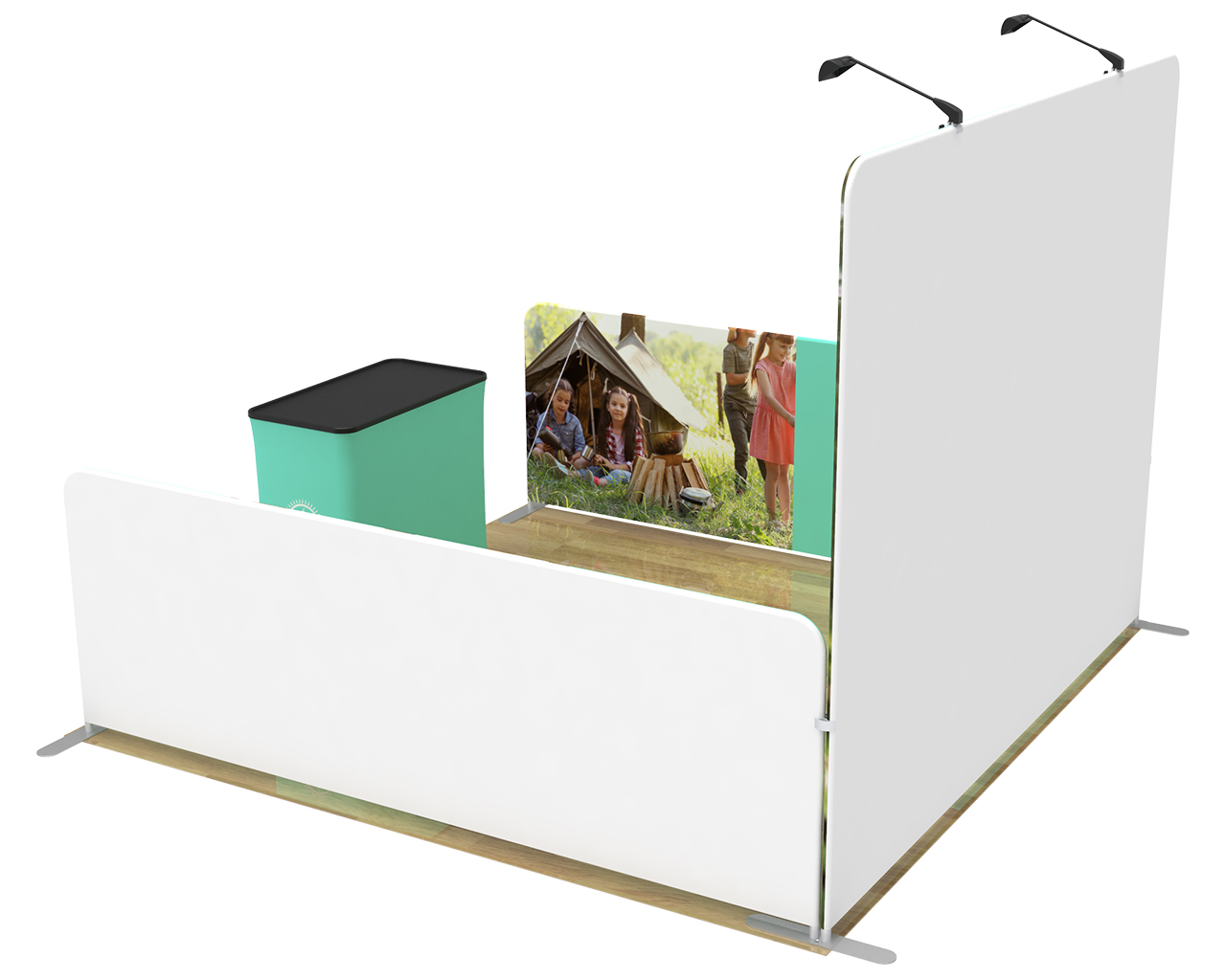 10ft Commercial Portable Custom Trade Show Booth Combo 01
