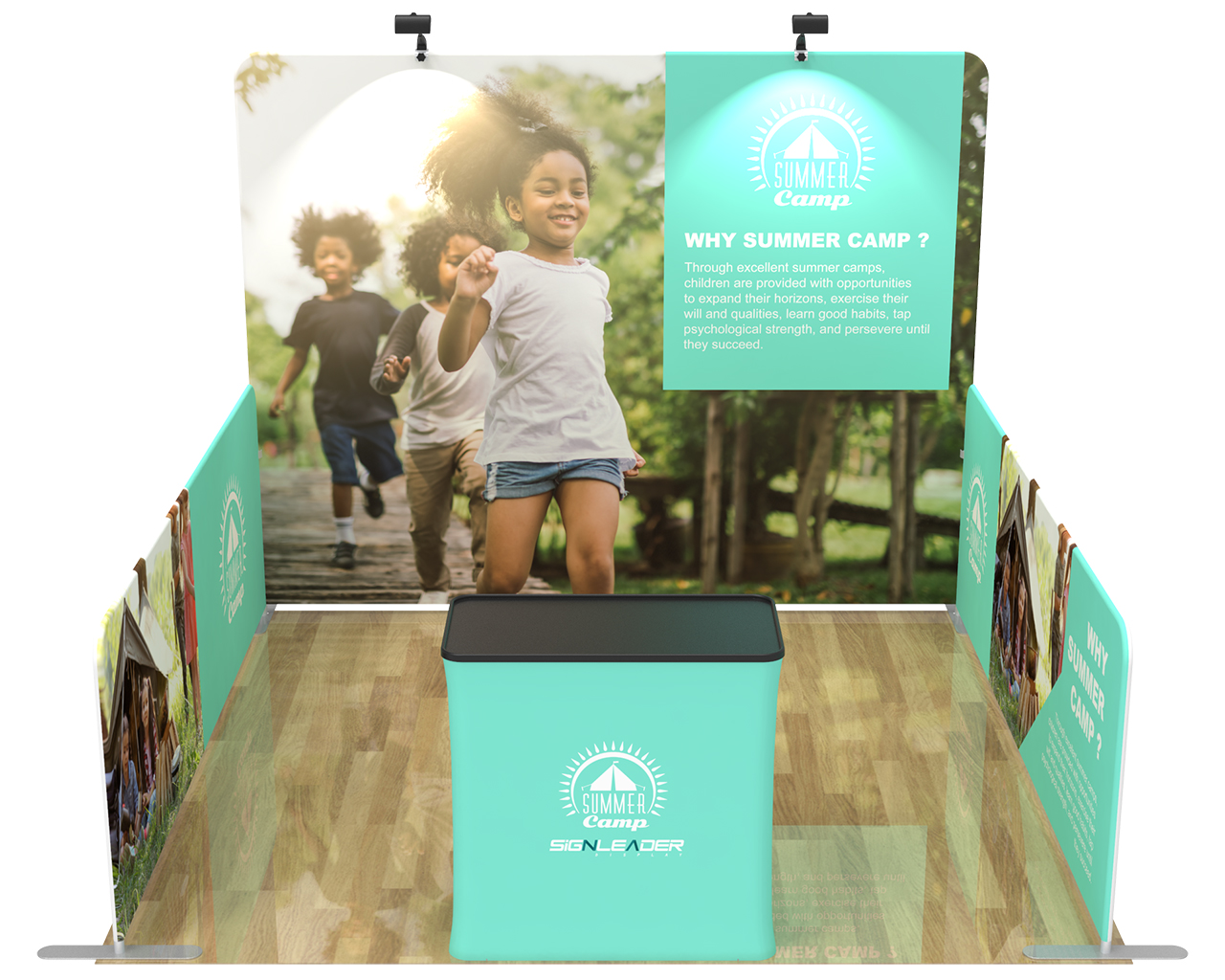 10ft Commercial Portable Custom Trade Show Booth Combo 01