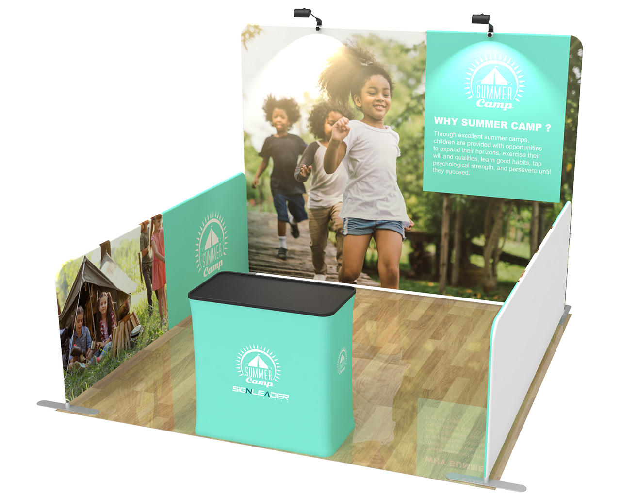 10ft Commercial Portable Custom Trade Show Booth Combo 01