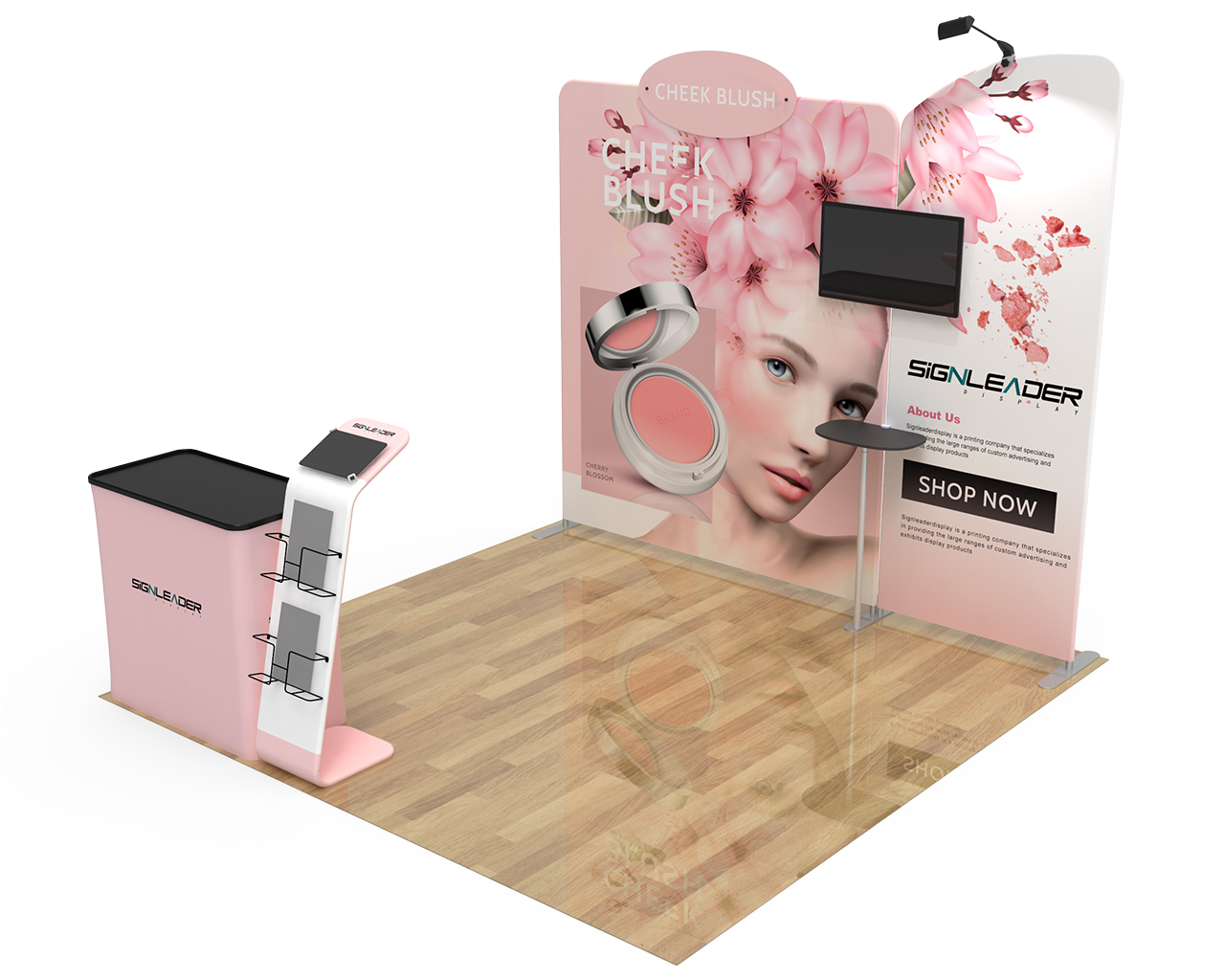 10ft Commercial Portable Custom Trade Show Booth Combo 02