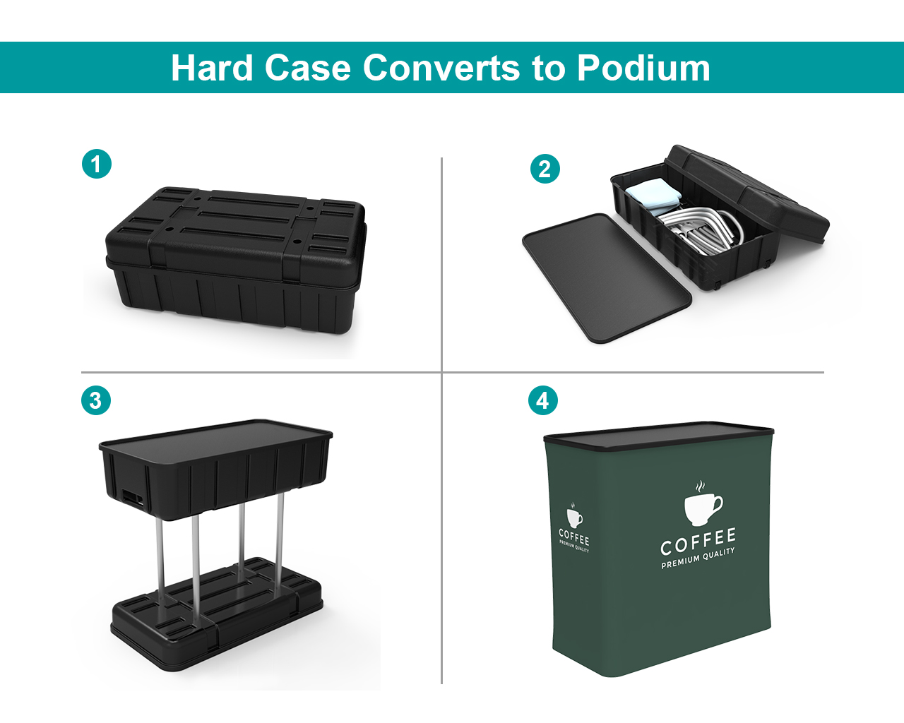 10ft Commercial Portable Custom Trade Show Booth Combo 03