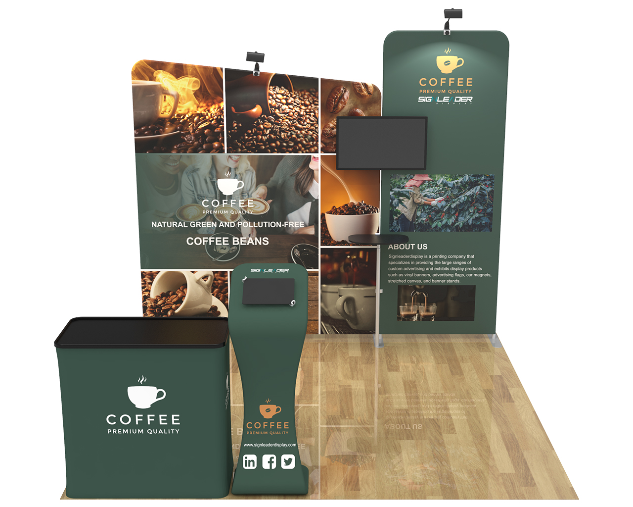 10ft Commercial Portable Custom Trade Show Booth Combo 03