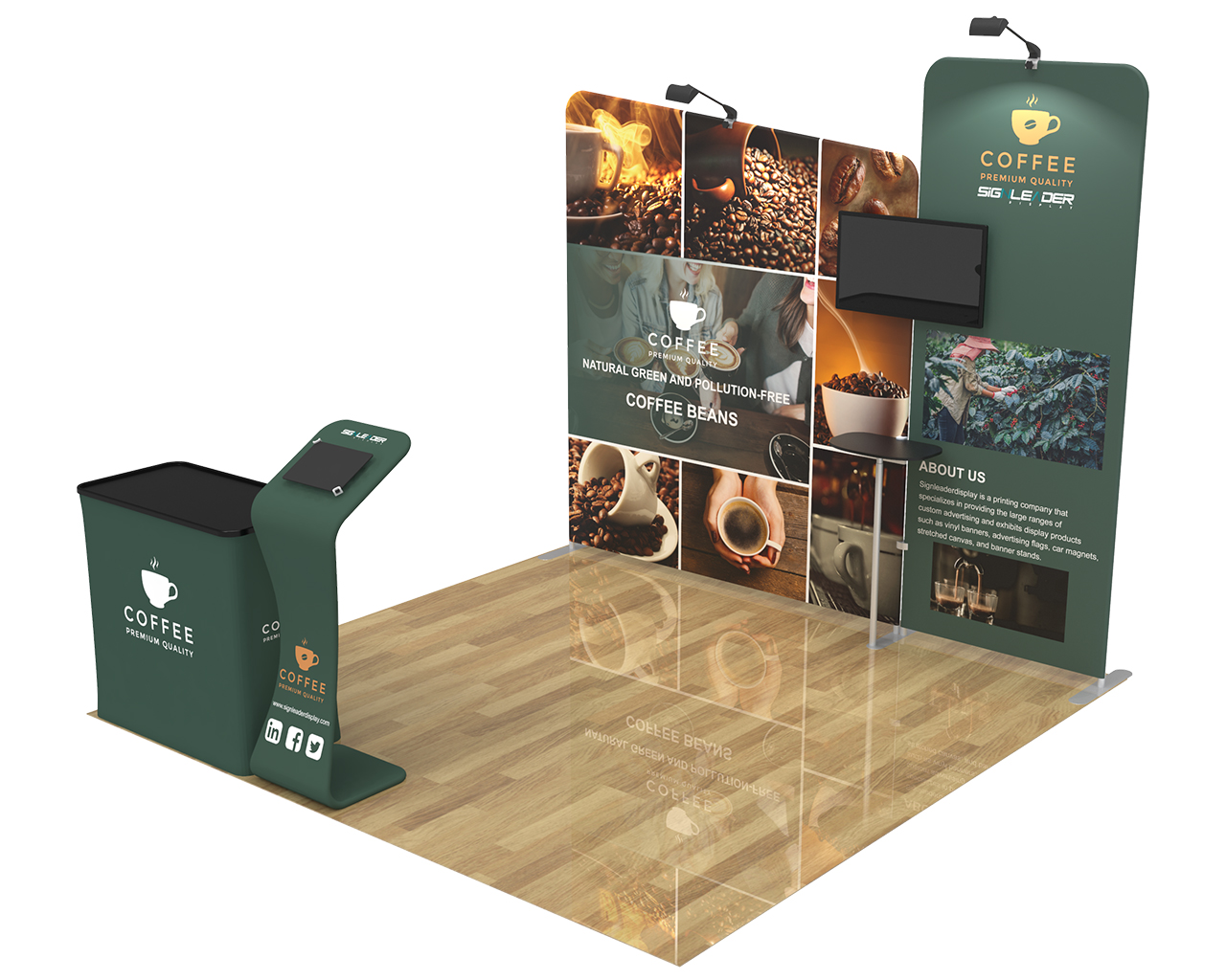 10ft Commercial Portable Custom Trade Show Booth Combo 03