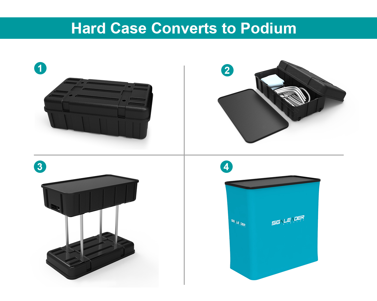 10ft Commercial Portable Custom Trade Show Booth Combo 05