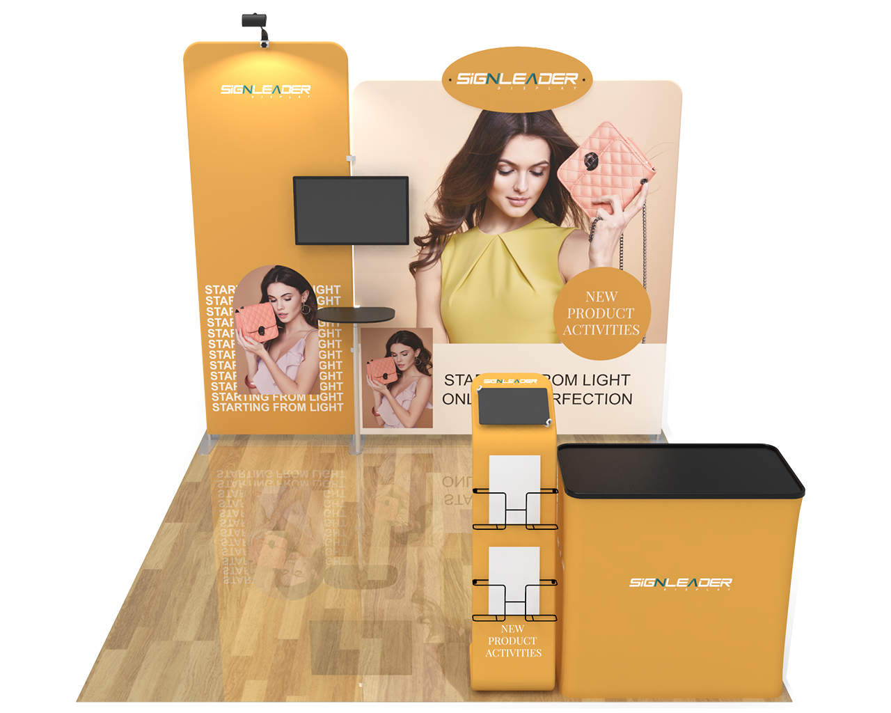 10ft Commercial Portable Custom Trade Show Booth Combo 14