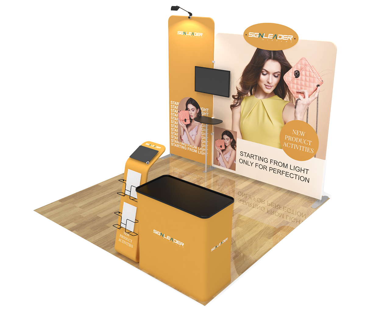 10ft Commercial Portable Custom Trade Show Booth Combo 14
