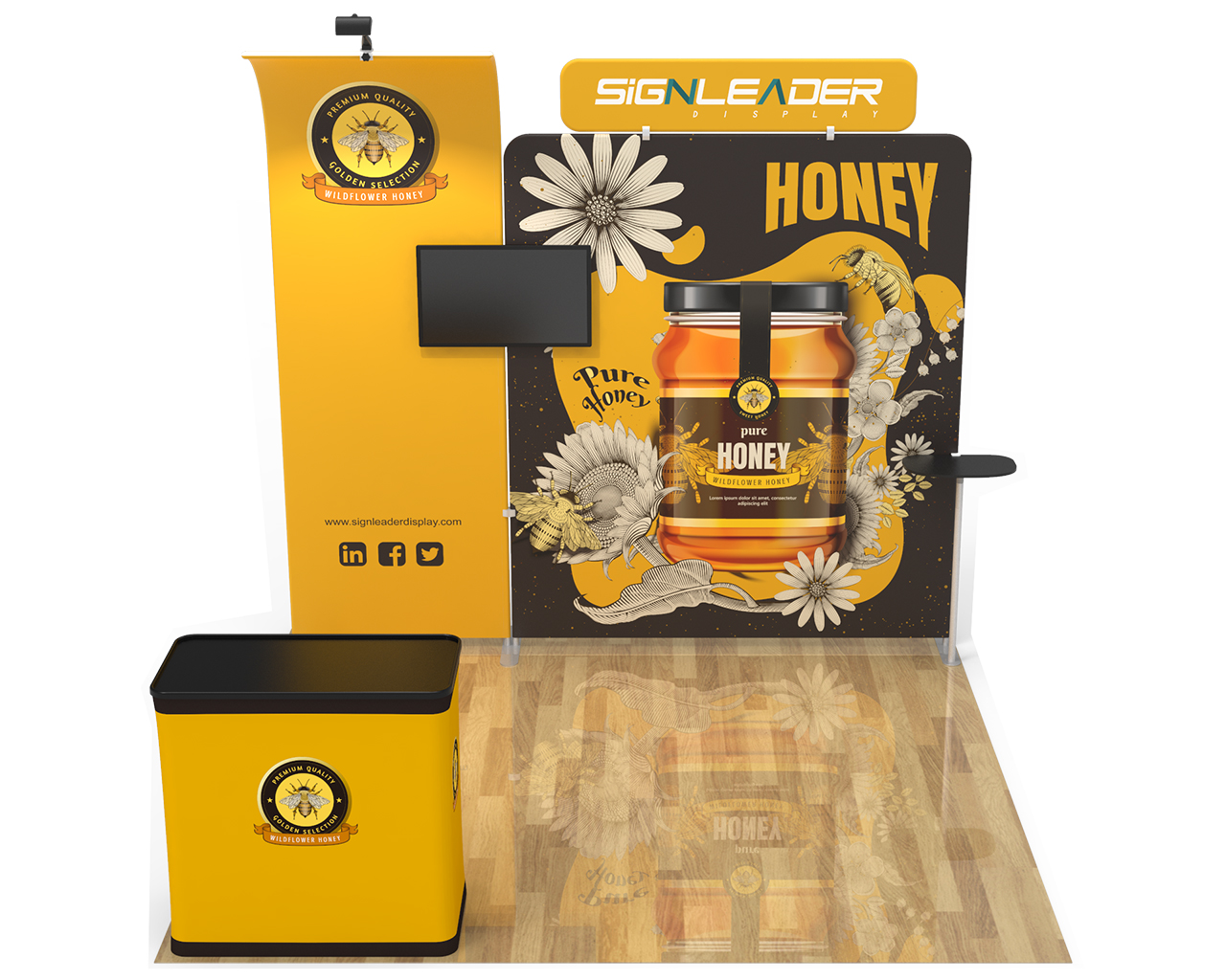 10ft Commercial Portable Custom Trade Show Booth Combo 16