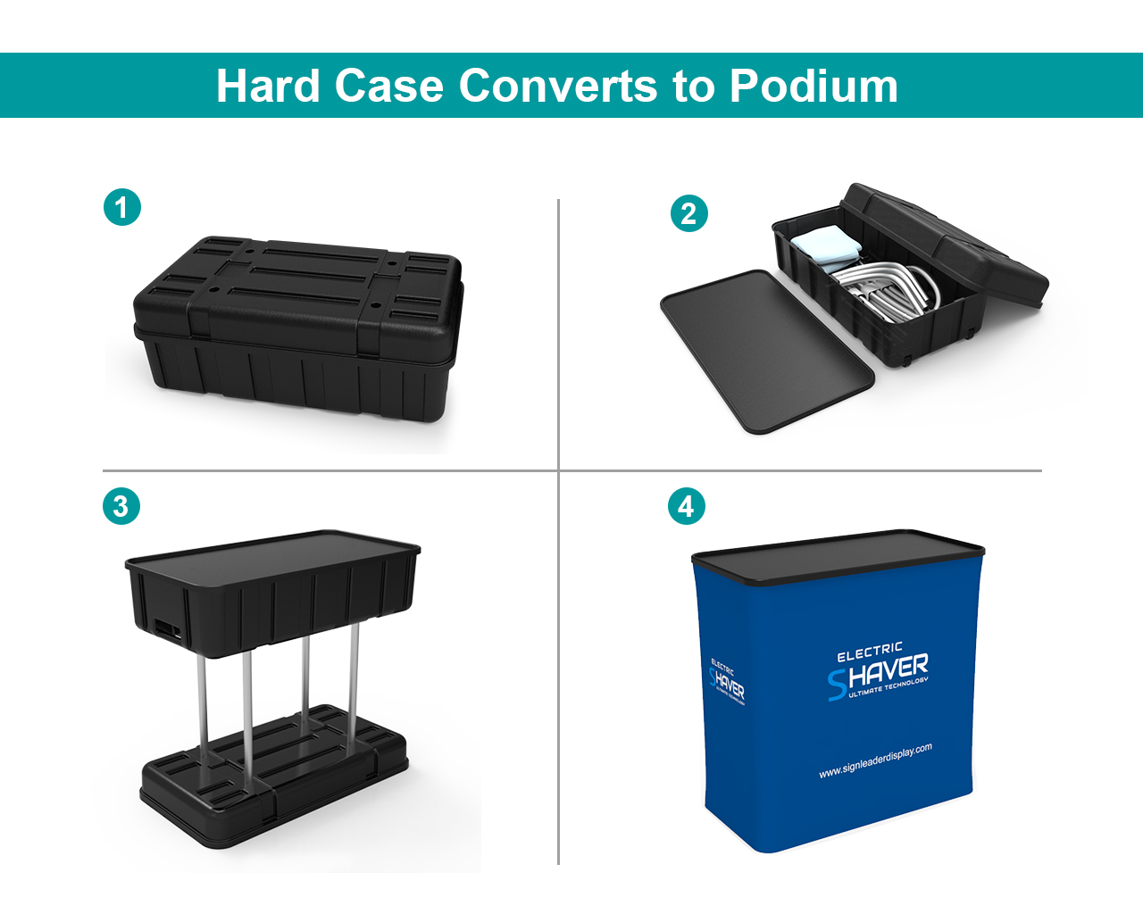 10ft Commercial Portable Custom Trade Show Booth Combo 18