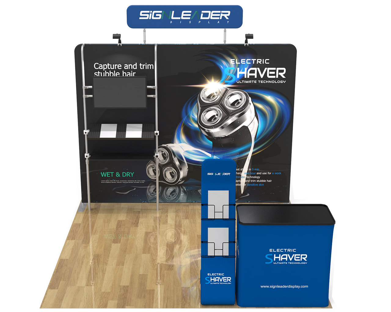10ft Commercial Portable Custom Trade Show Booth Combo 18