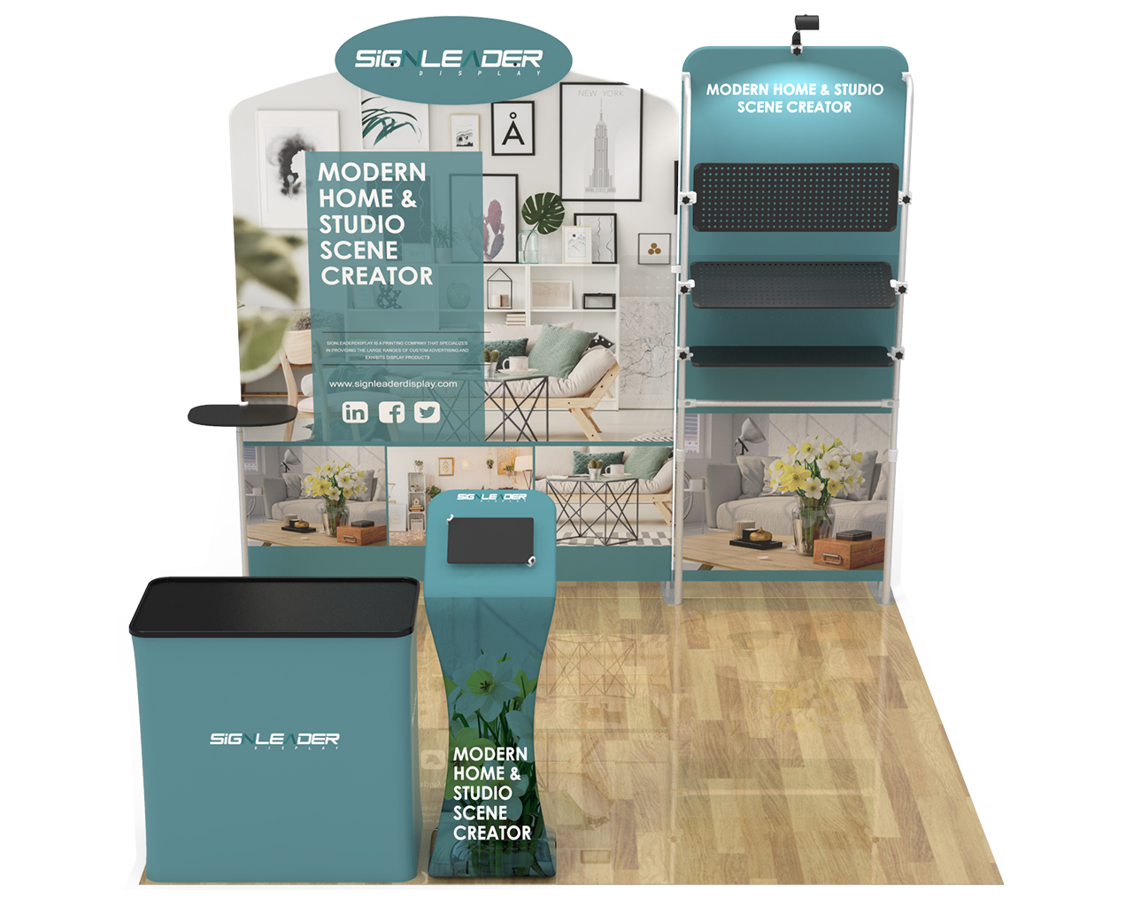 10ft Commercial Portable Custom Trade Show Booth Combo 20