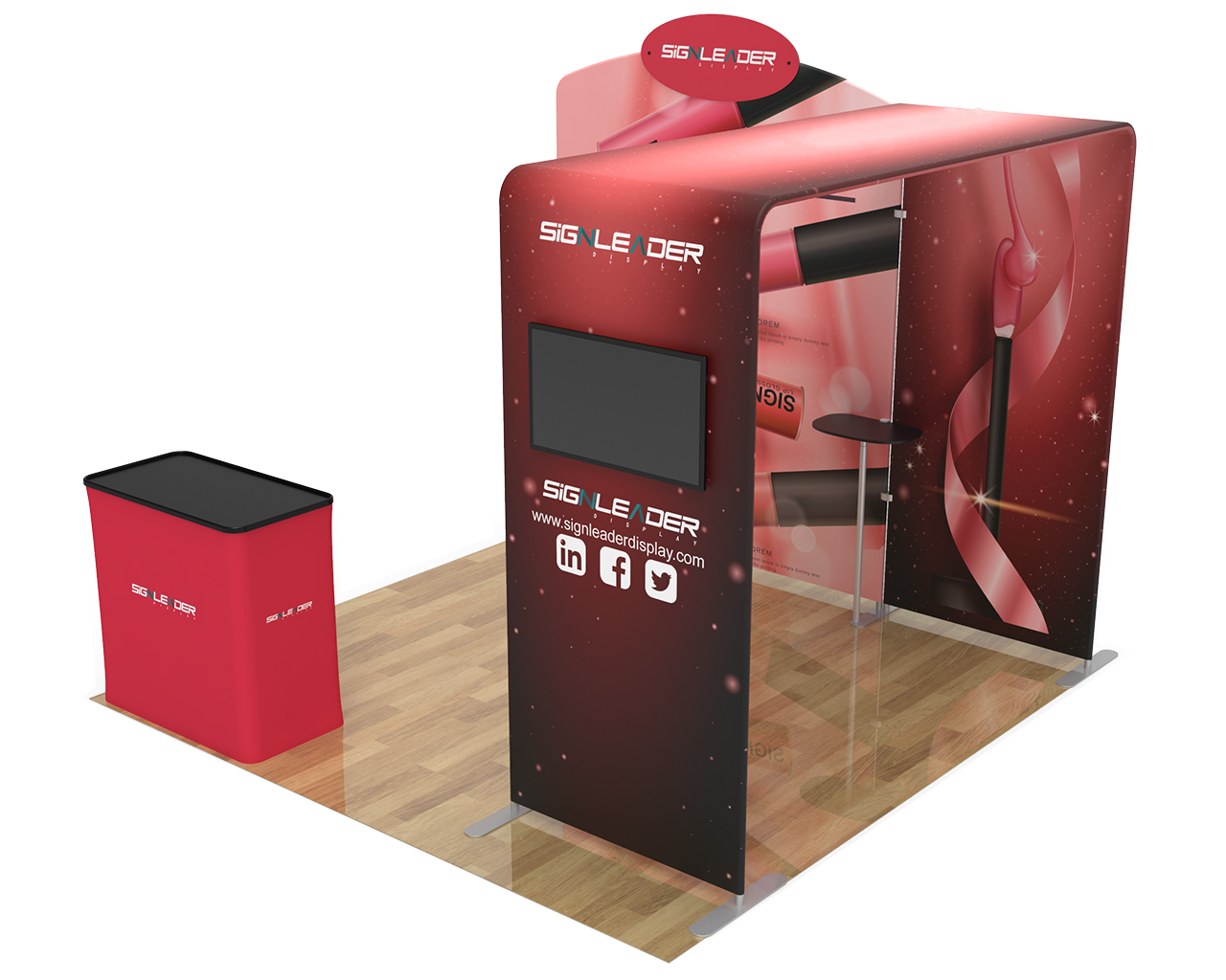 10ft Commercial Portable Custom Trade Show Booth Combo 08