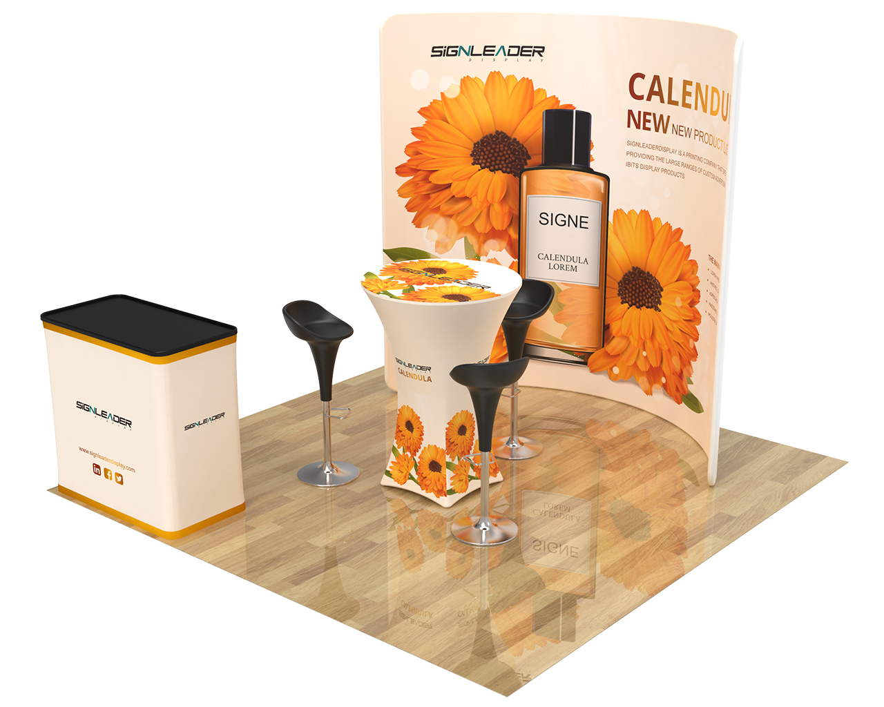 10ft Commercial Portable Custom Trade Show Booth Combo 11