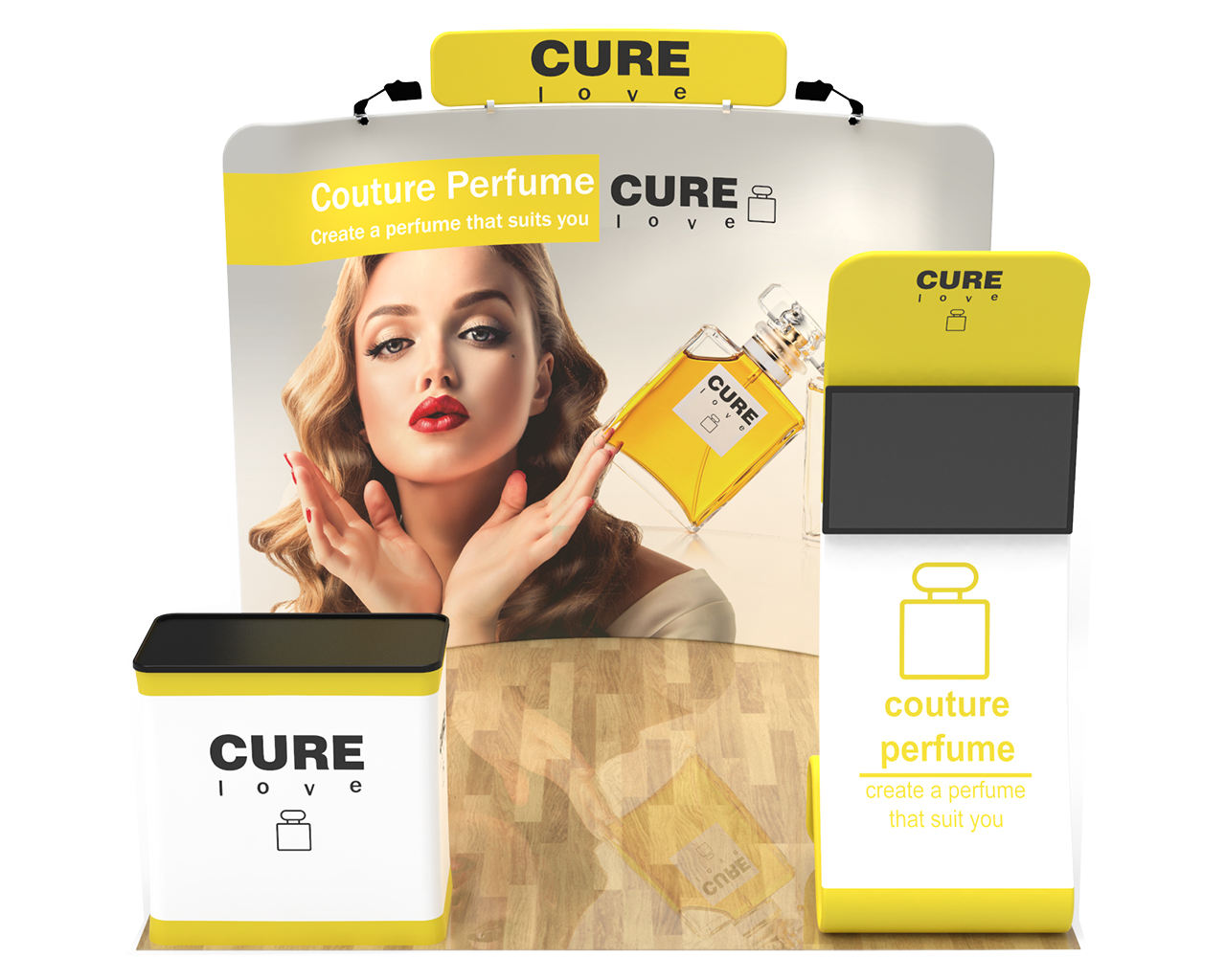 10ft Curved Portable Trade Show Booth Kit 24