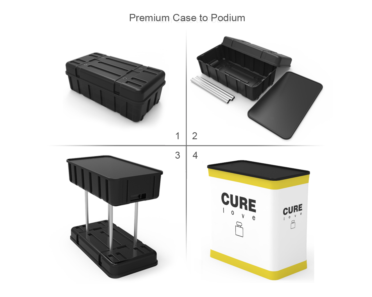 10ft Curved Portable Trade Show Booth Kit 24