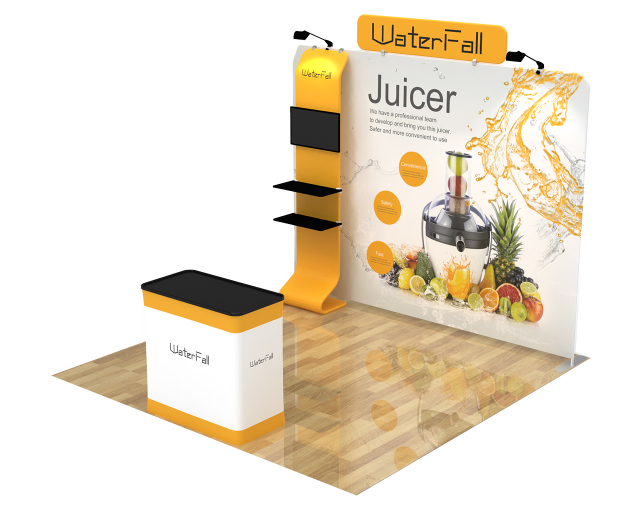 10ft Straight Portable Trade Show Booth Kit 17