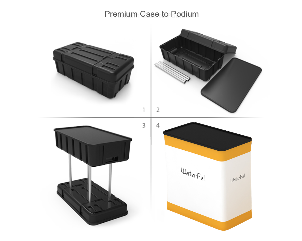 10ft Straight Portable Trade Show Booth Kit 17