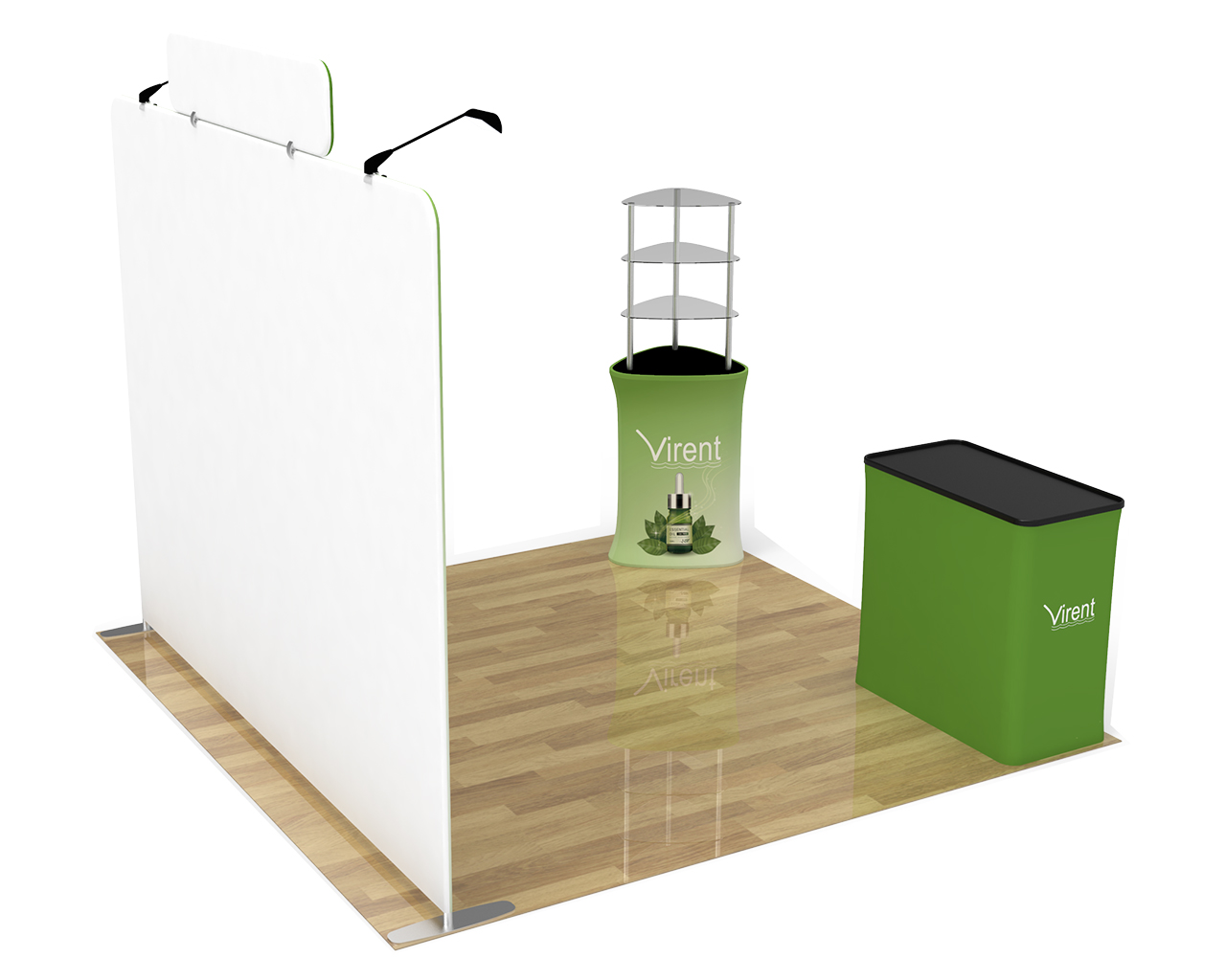 10ft Straight Portable Trade Show Booth Kit 23