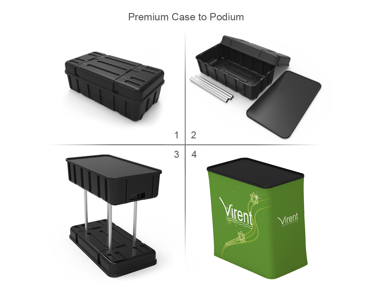 10ft Straight Portable Trade Show Booth Kit 23