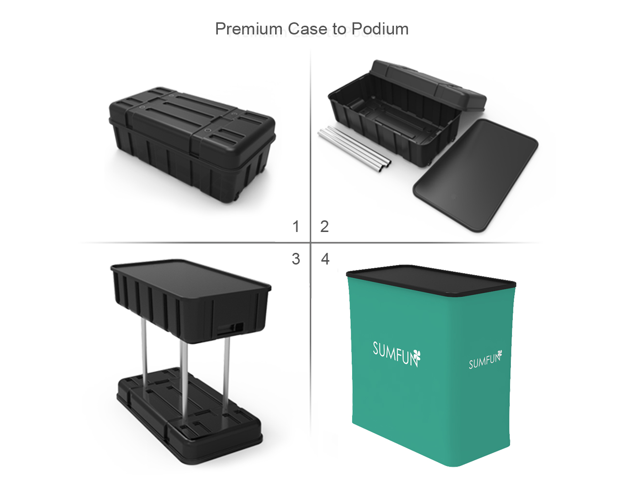 10ft Straight Portable Trade Show Booth Kit 25