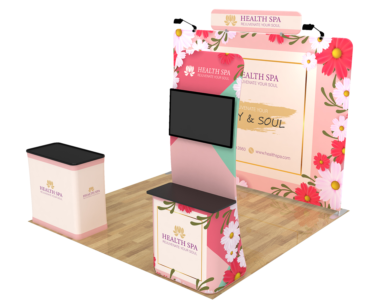 10ft Straight Portable Trade Show Booth Kit 27