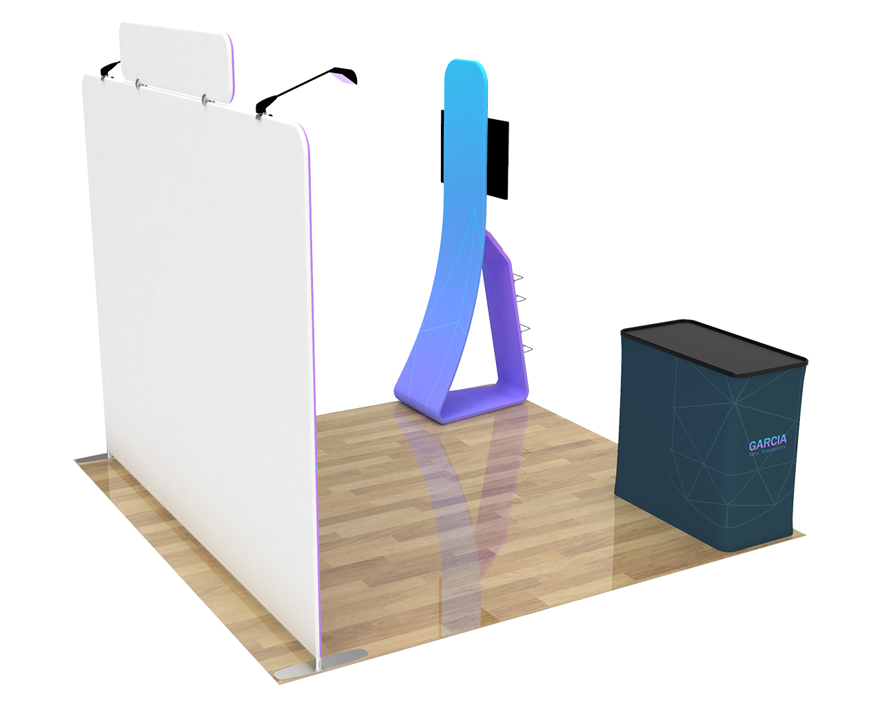 10ft Straight Portable Trade Show Booth Kit 29