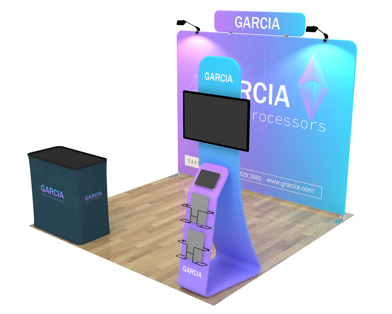10ft Straight Portable Trade Show Booth Kit 29