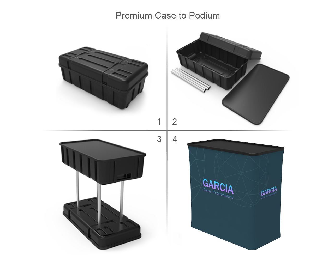 10ft Straight Portable Trade Show Booth Kit 29