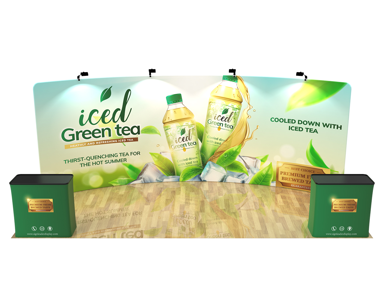 10x20ft Commercial Custom Trade Show Booth Combo E