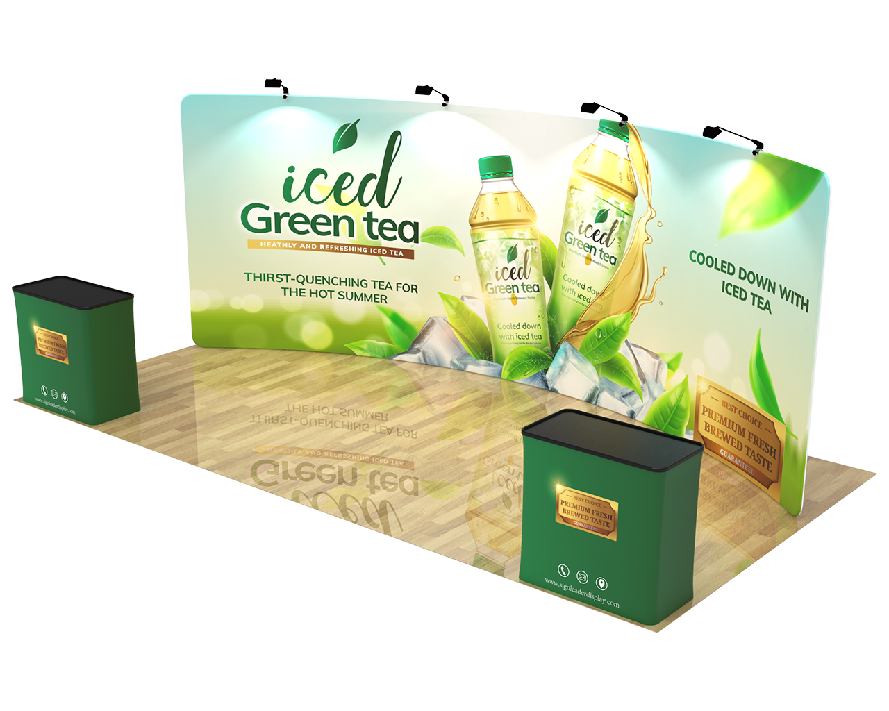 10x20ft Commercial Custom Trade Show Booth Combo E