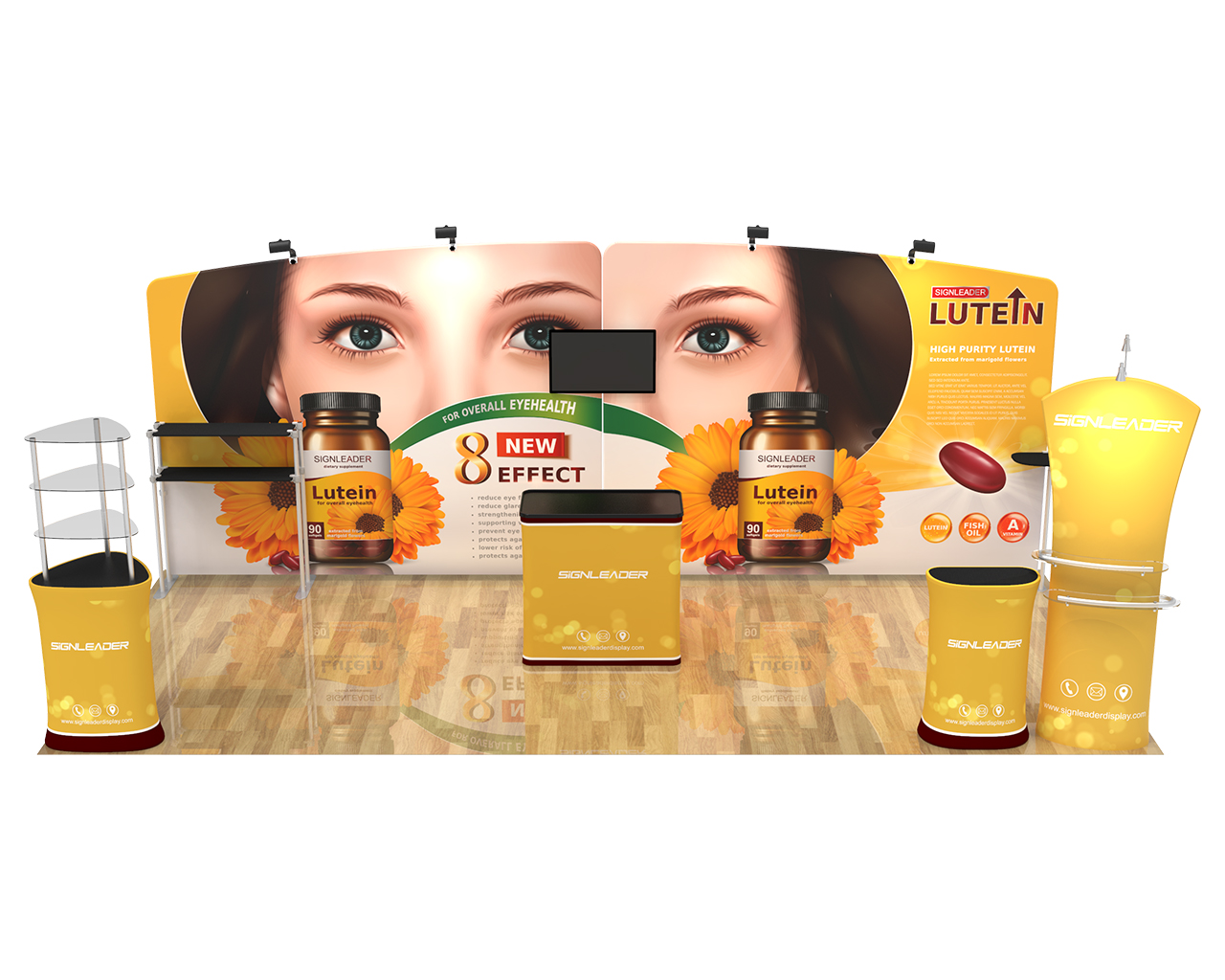 10x20ft Commercial Custom Trade Show Booth Combo F