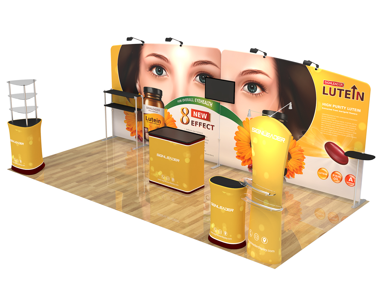 10x20ft Commercial Custom Trade Show Booth Combo F