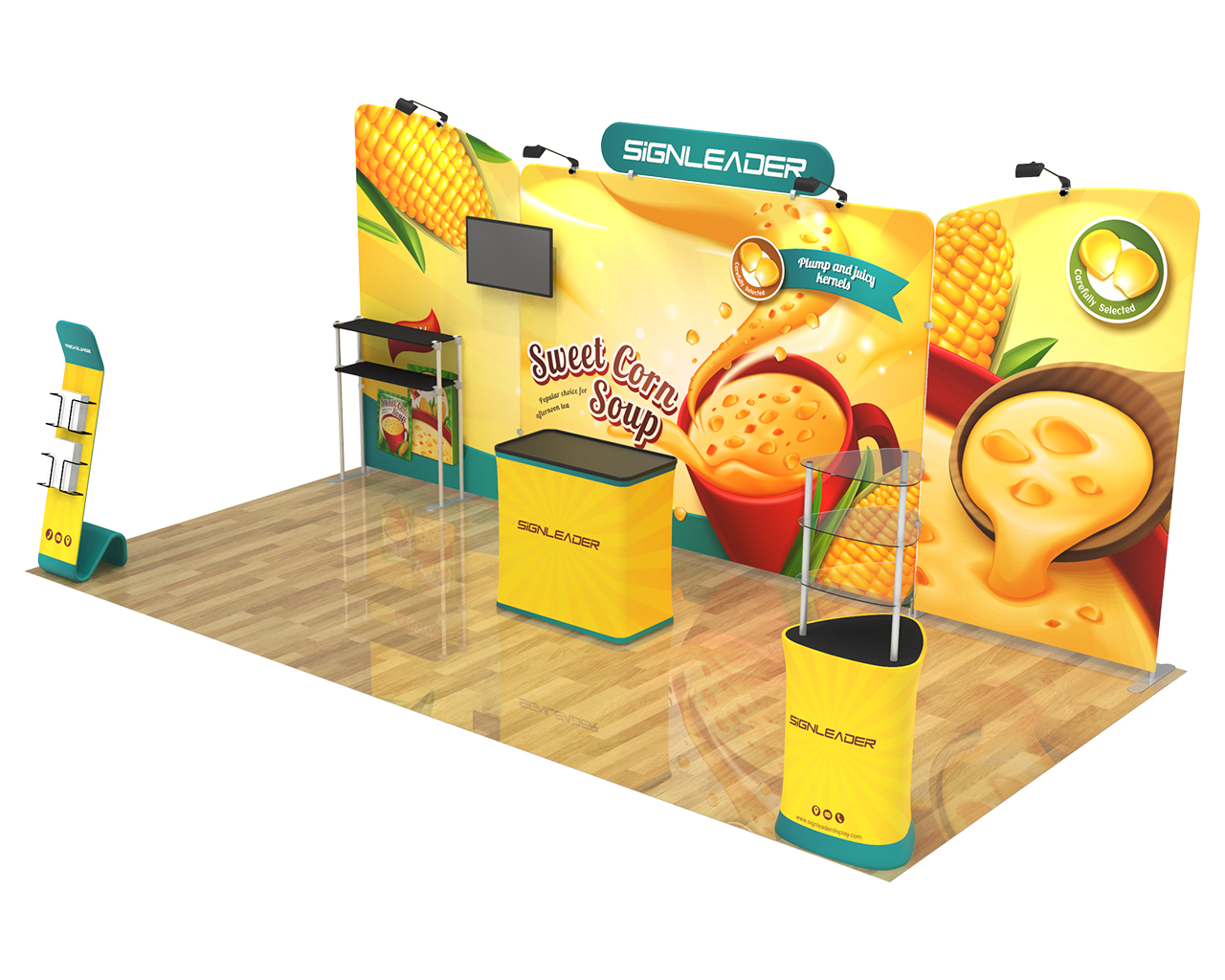 10x20ft Commercial Custom Trade Show Booth Combo H