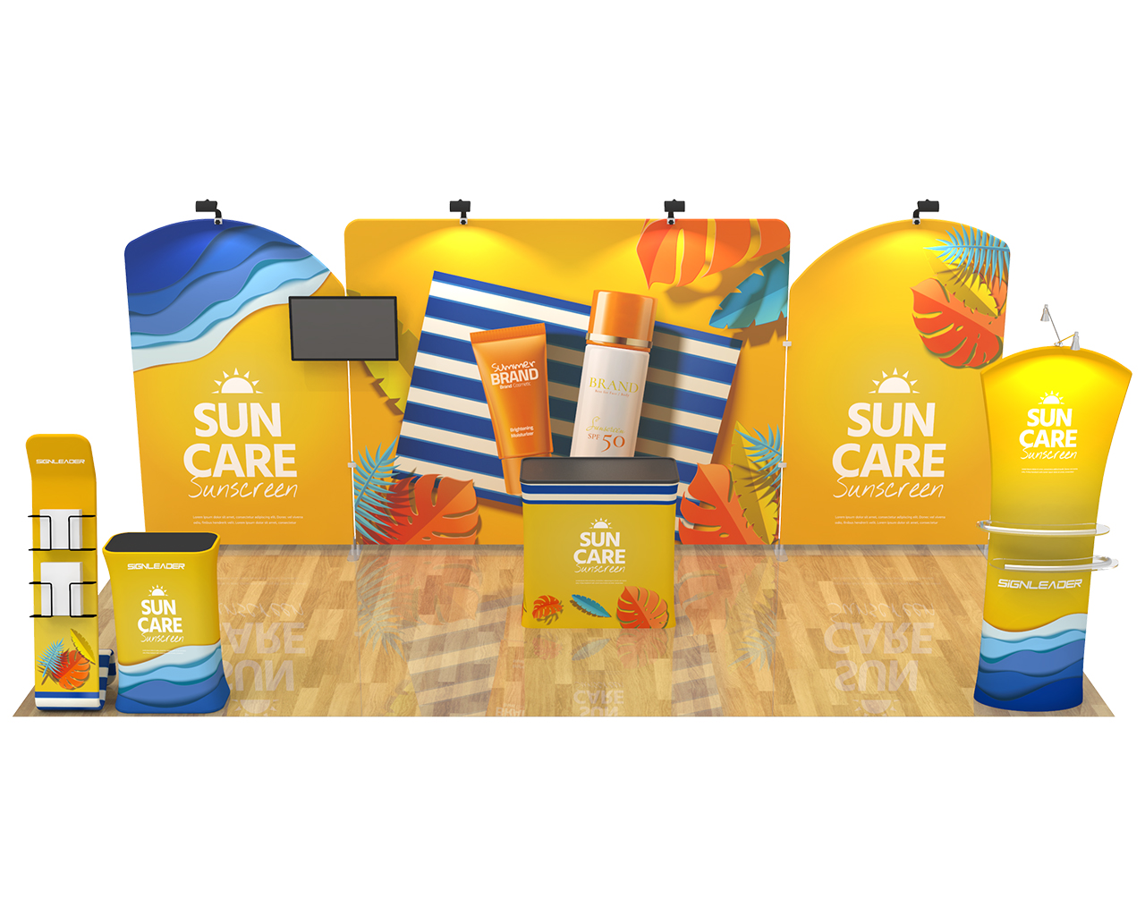 10x20ft Commercial Custom Trade Show Booth Combo J