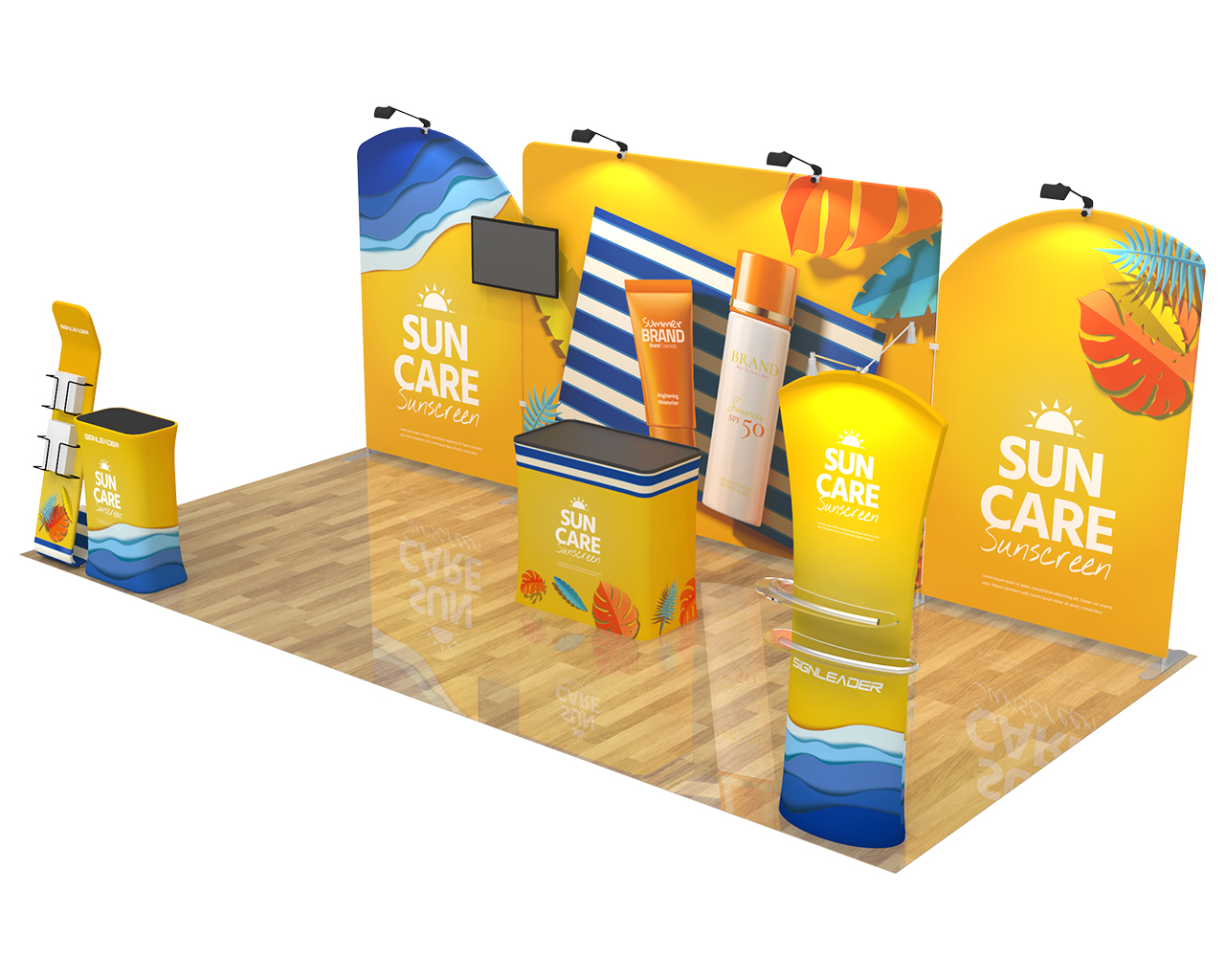 10x20ft Commercial Custom Trade Show Booth Combo J