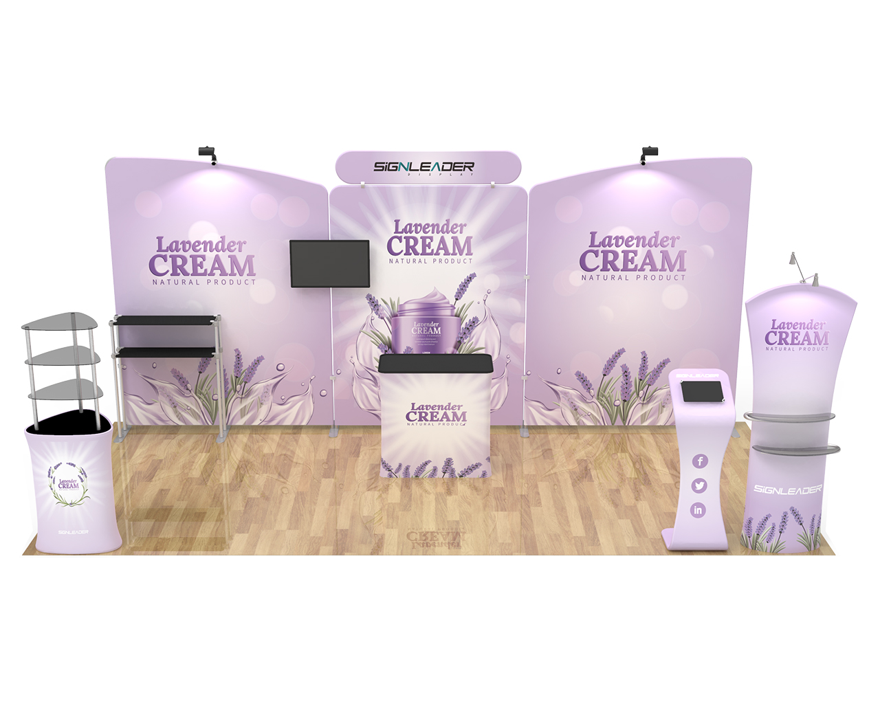 10x20ft Commercial Custom Trade Show Booth Combo K